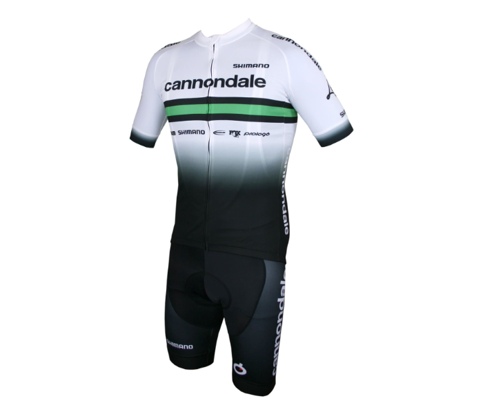 Cannondale Medium Short Sleeve Road Bike Cycling Jersey - White and Black - Zoom Image