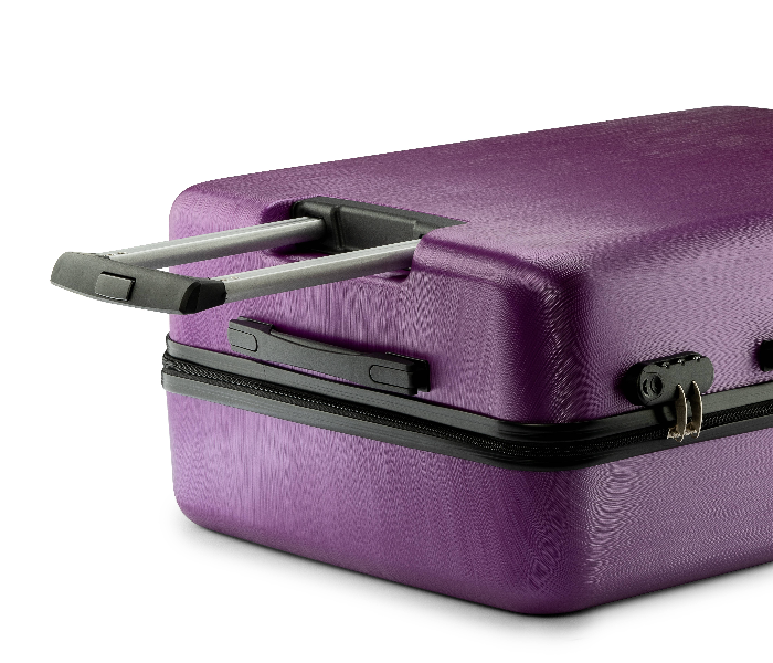 Kenza SV349 28 Inch Brick Hardside Expandable Luggage Bag with Built-In TSA Lock and Spinner Wheels - Purple - Zoom Image 2