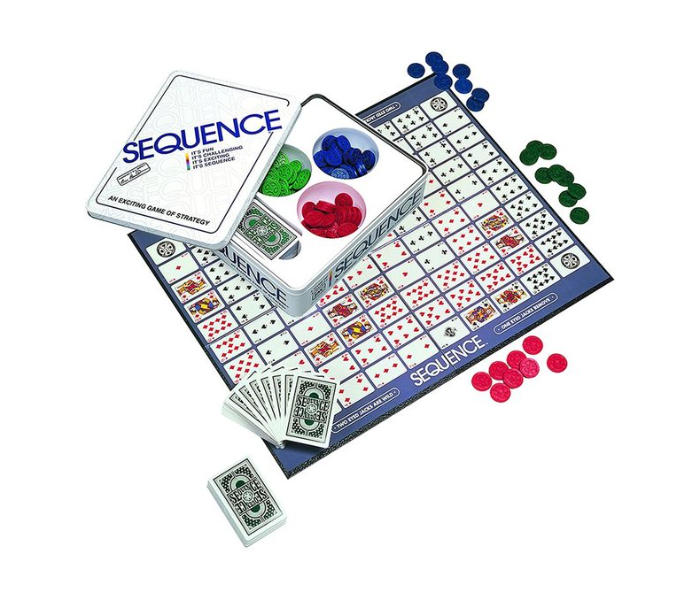 Sequence 8040 Sequence Strategic Game in Tin Box for Kids - Zoom Image