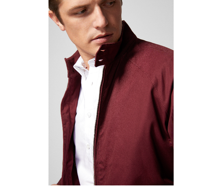 Springfield 283471568 XXL Cotton Sports Jacket for Men - Maroon - Zoom Image 2