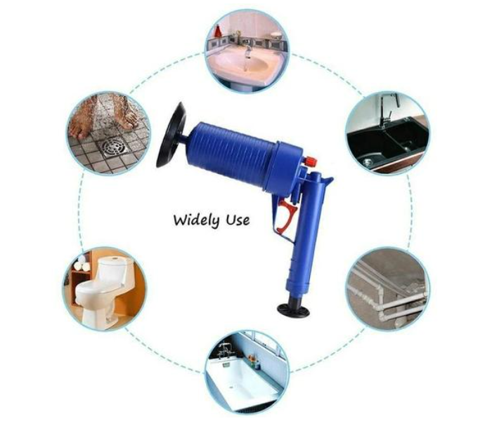 Air Power Pump Pipe Blockage Cleaning Tool - Blue - Zoom Image 2