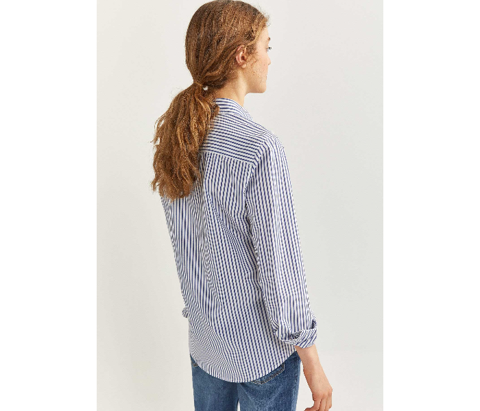 Springfield 679733416 Size 36 Long Sleeve Blouse for Women - Light Blue - Zoom Image 4