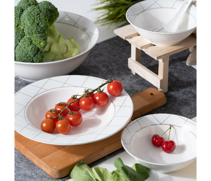 Insiya SV210  40Piece Superior Quality New Bone China  Dinner Set- White - Zoom Image 3