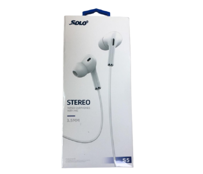 Solo S5 Wired Stereo Headphones - White - Zoom Image