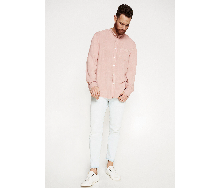 Springfield 027359771 XXL Long Sleeve Plain Shirt for Men - Pink - Zoom Image 1