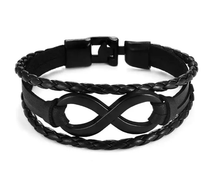 OEM Multilayer Retro 6 Casual Leather Bracelet - Black - Zoom Image