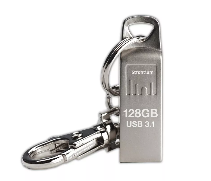 Strontium SR128GSLAMMOY 128GB AMMO USB 3.1 Flash Drive - Silver - Zoom Image 1