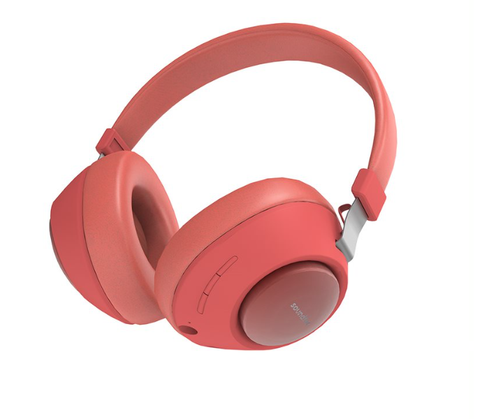 Porodo PD-X1008WLH-RD Bluetooth 5.0 Wireless Over-Ear Headphones with Noise Cancelling - Red - Zoom Image 5