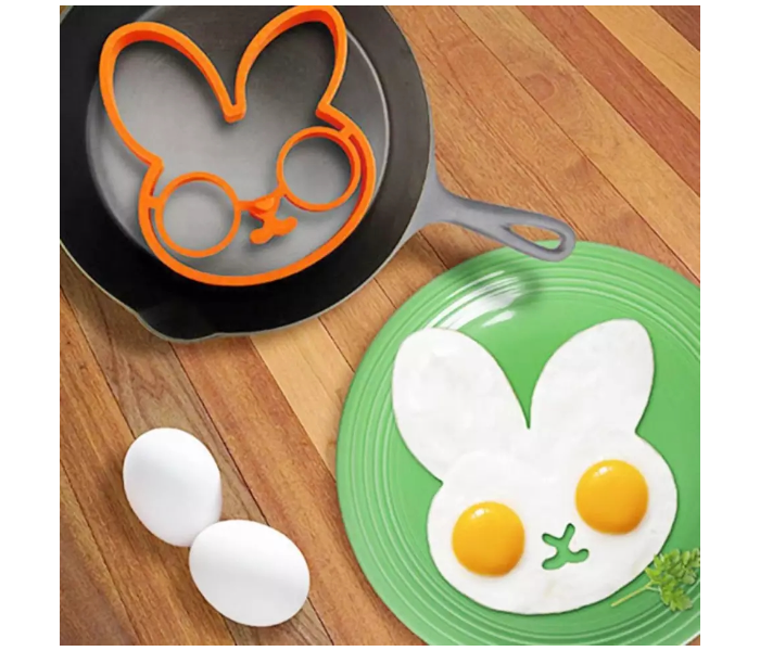 OEM Rabbit Shaped Silicone Creative Egg Mould - Orange - Zoom Image 1