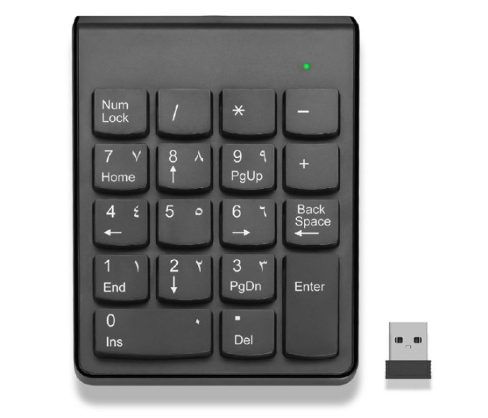 Trands TR-KB986 Mini Wireless Numeric Keypad - Black - Zoom Image 1