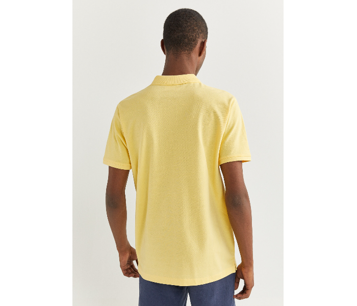 Springfield 143759307 Small Basic Slim Fit Polo Shirt for Men - Yellow - Zoom Image 3