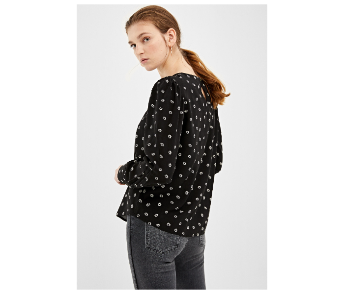 Springfield 679639701 Size 36 Long Sleeve Blouse for Women - Black - Zoom Image 3