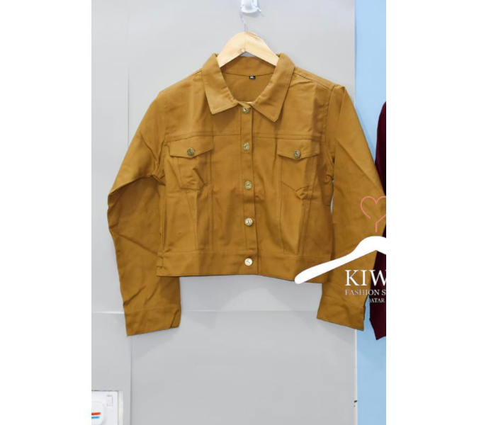 Kiwo KIWO135 Extra Large Top Wear Coat for Women - Yellow - Zoom Image