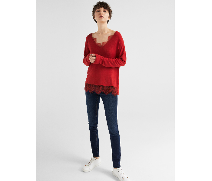 Springfield 676411865 Small Plain Long Sleeve T-Shirt for Women - Red - Zoom Image 1