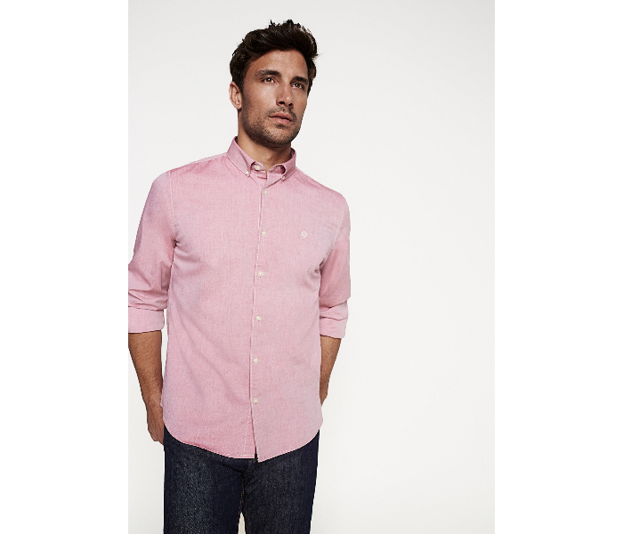 Springfield 027480161 XXL Long Sleeve Plain Shirt for Men - Pink - Zoom Image 1