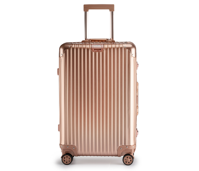 Kenza SV368 24 Inch Boulder Superior Aluminium Ultra Light Hardside Expandable Zipperless Luggage Bag with Built-In TSA Lock and Spinner Wheels - Rose Gold - Zoom Image 2