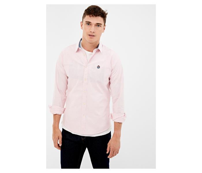 Springfield 027662670 Extra Small Long Sleeve Plain Shirt for Men - Pink - Zoom Image 2