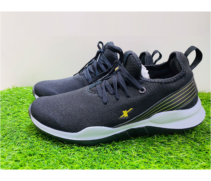 Sparx SM 614 EU41 Sports Shoes for Men - Black and Gold - Zoom Image