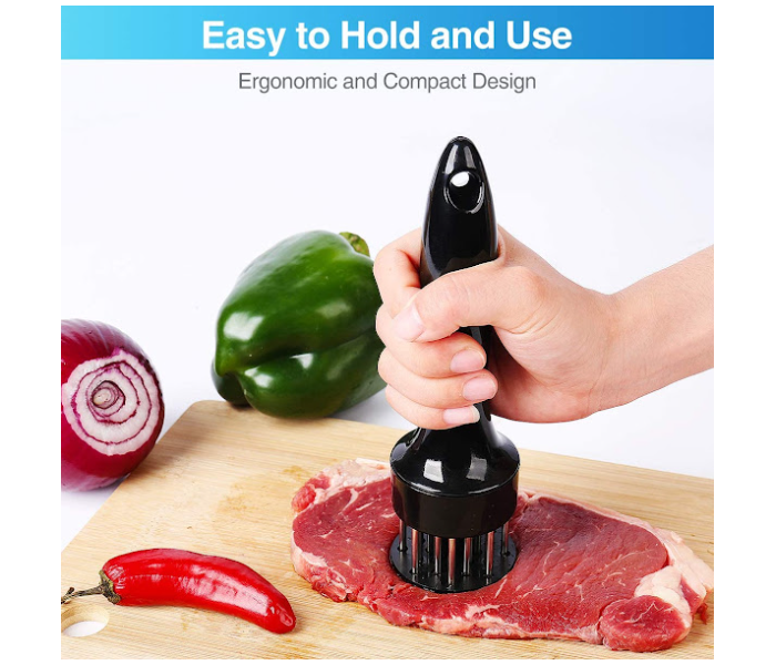 GTC 22000645 Stainless Steel Meat Tenderizer - Black - Zoom Image 5