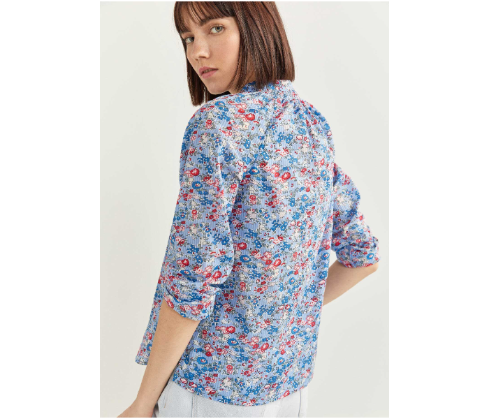 Springfield 679732614 Size 36 Long Sleeve Blouse for Women - Medium Blue - Zoom Image 2