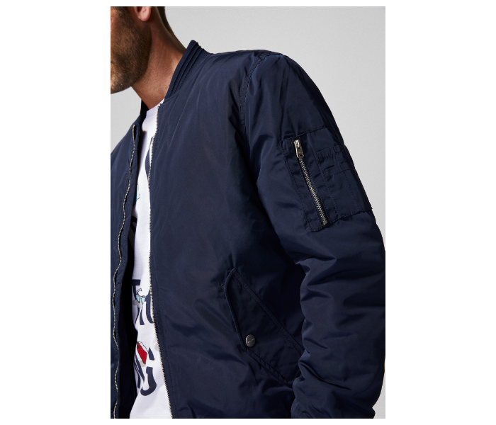 Springfield 095407111 Large Nylon Jacket for Men - Dark Blue - Zoom Image 3