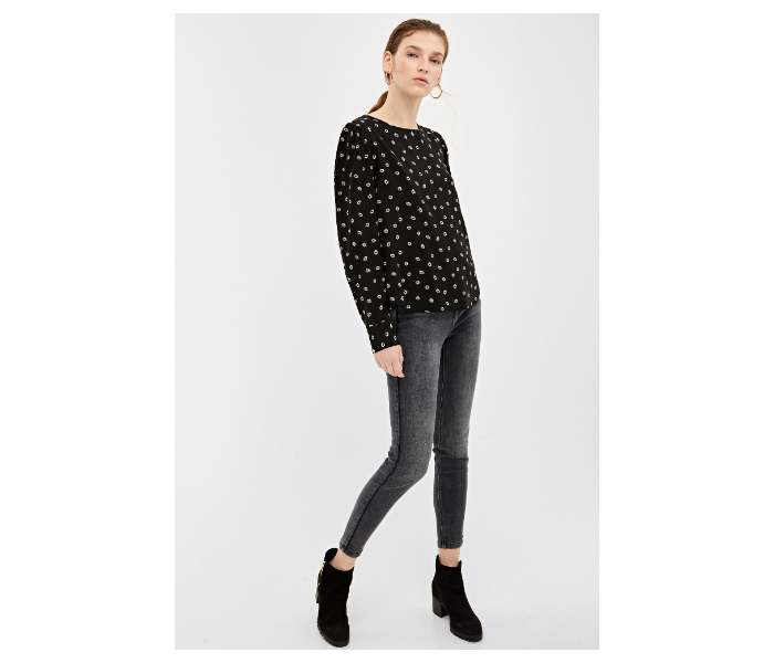 Springfield 679639701 Size 36 Long Sleeve Blouse for Women - Black - Zoom Image 1