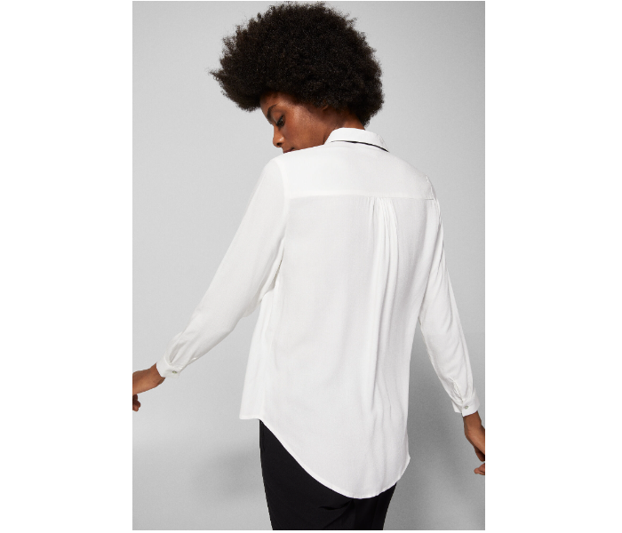 Springfield 679462998 Size 42 Long Sleeve Blouse for Women - White - Zoom Image 3