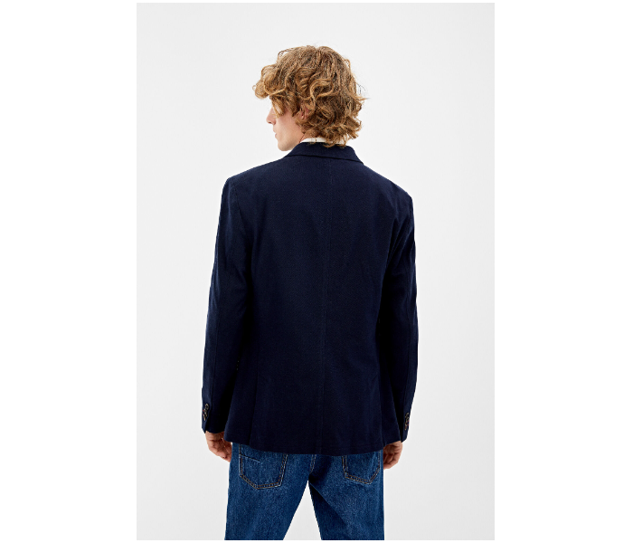 Springfield 490643811 Small Plain Business Jacket for Men - Dark Blue - Zoom Image 3