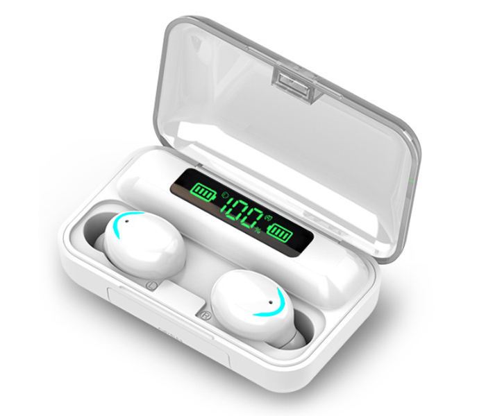 F9 WirelessIPX7 Waterproof Sports HiFi Stereo in-Ear Headset with Power Display Bluetooth Earbuds - White - Zoom Image 1