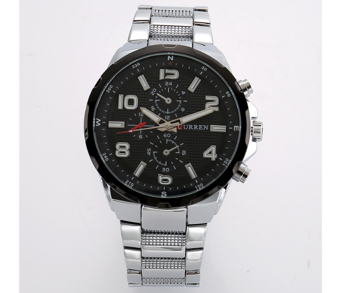 Curren M8276 Analog Chain Watch for Men - Silver - Zoom Image