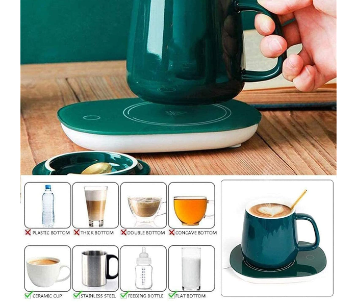 Mug Warmer USB Cup Warmer Coffee Heater Portable Smart Thermostatic Hot  Plate Milk Tea Water Heating Pad Heater 3 Gear Heating
