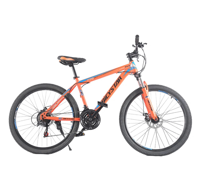 Bicystar 26 Inch 21 Speed Mountain Steel Bike - Orange - Zoom Image