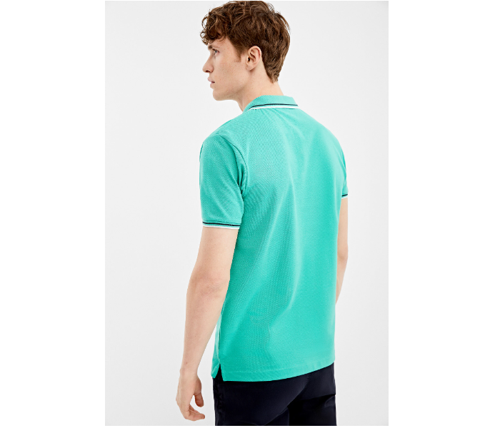 Springfield 143601524 Small Basic Slim Fit Polo Shirt for Men - Green - Zoom Image 2