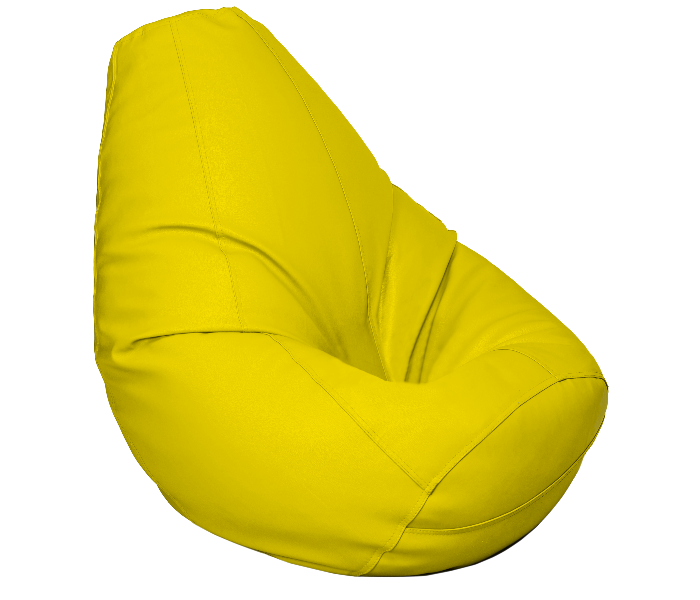 Komfort Factory SIYLO-KG King Size Leatherette Bean Bag with Filling - Yellow - Zoom Image 4