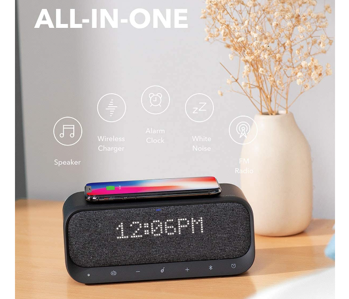 Anker Soundcore Wakey Bluetooth Speaker with Alarm Clock - Black - Zoom Image 2