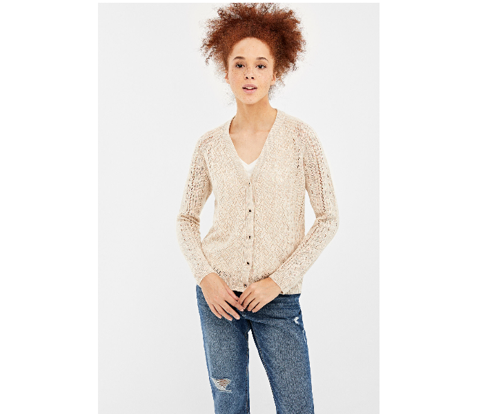 Springfield 134688197 Small Cardigan Tricot for Women - White - Zoom Image 2