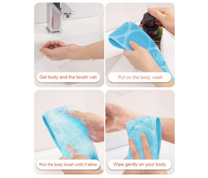 GTC 22000661 2 Pcs Silicone Body Scrubber - Blue - Zoom Image 2