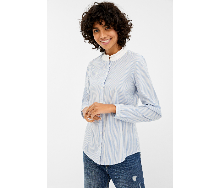 Springfield 679641916 Size 36 Long Sleeve Blouse for Women - Light Blue - Zoom Image 3