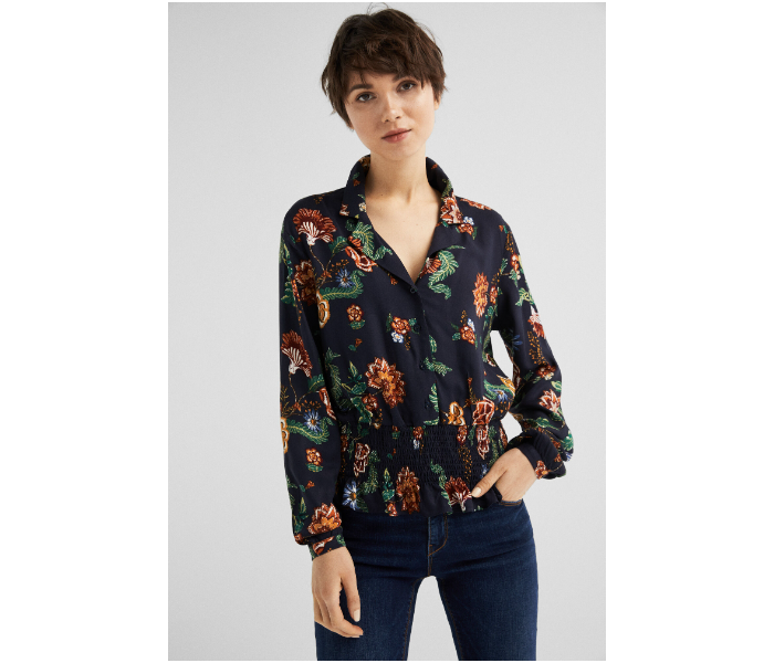 Springfield 679560916 Size 42 Long Sleeve Blouse for Women - Dark Blue - Zoom Image 1