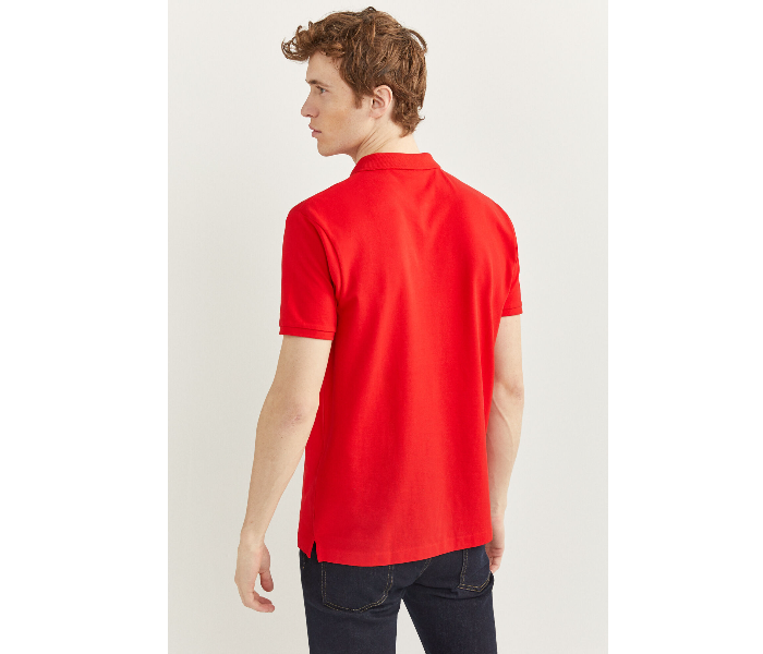 Springfield 143759361 Medium Basic Slim Fit Polo Shirt for Men - Red - Zoom Image 3