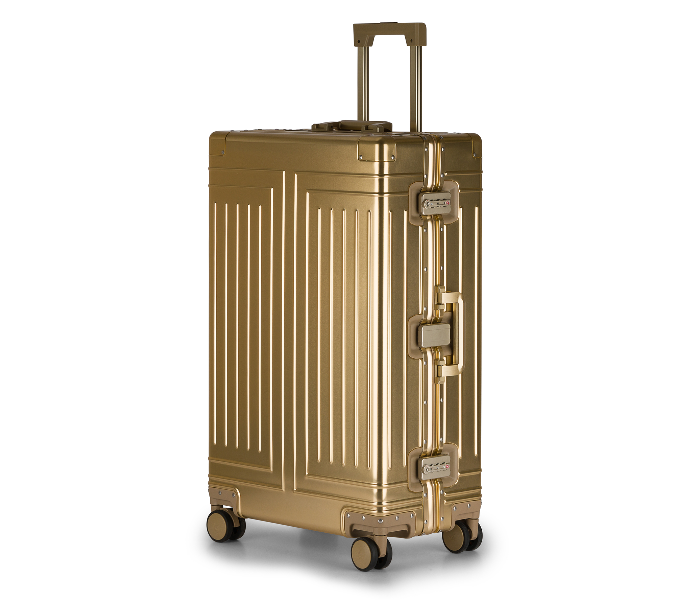 Kenza SV378 29 Inch Magma Superior Aluminium Ultra Light Hardside Expandable Zipperless Luggage Bag with Built-In TSA Lock and Spinner Wheels - Gold - Zoom Image 1