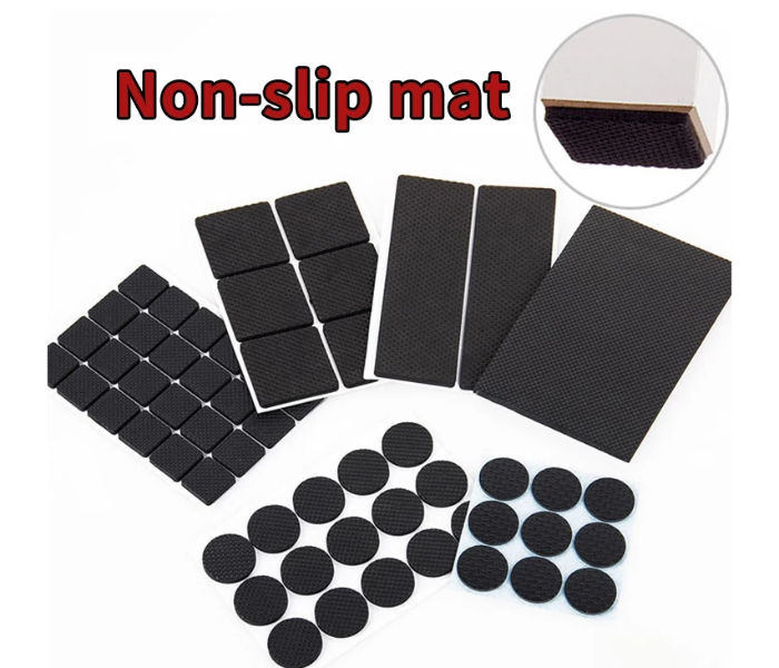 OEM 10 Piece Eva Felt Rug Round Self Adhesive Anti Slip Furniture Leg Pad - Black - Zoom Image 5