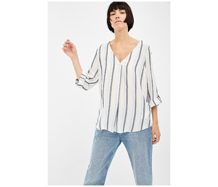 Springfield 679721098 Size 36 Long Sleeve Blouse for Women - White - Zoom Image 1