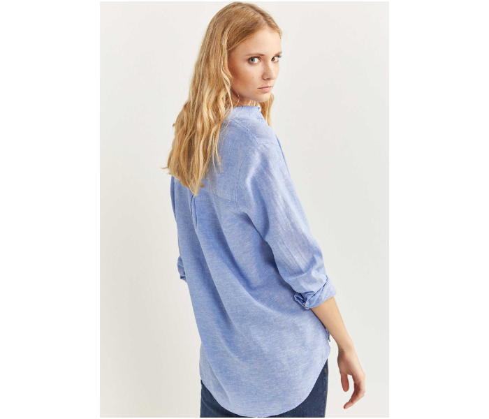 Springfield 679735011 Size 42 Long Sleeve Blouse for Women - Blue - Zoom Image 4