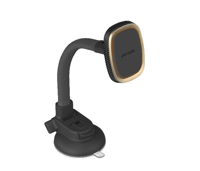 Porodo PD-FLXMU2-GD Aluminum Flexible-Neck Car Mount with Suction Base Mobile Phone Holder - Gold - Zoom Image 2