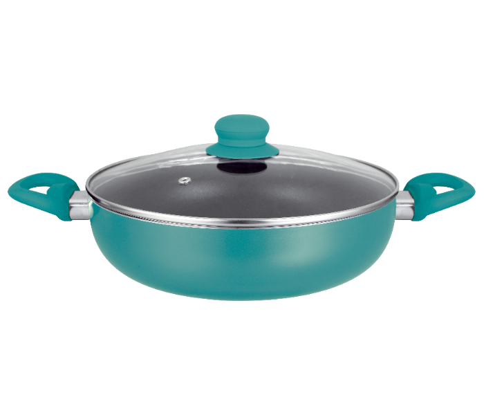 Insiya SV18 10 Piece Non-Stick Aluminium Cookware Set - Teal - Zoom Image 3