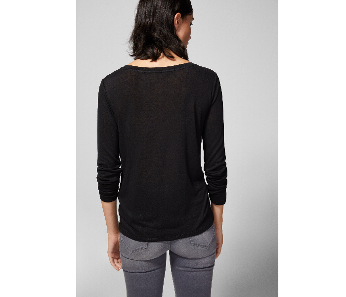 Springfield 676380401 Small Plain Long Sleeve T-Shirt for Women - Black - Zoom Image 4