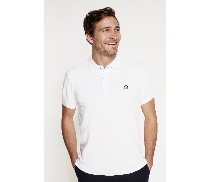 Springfield 143341599 Small Basic Slim Fit Polo Shirt for Men - White - Zoom Image 1