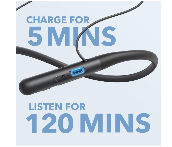 Anker Soundcore Life U2 Waterproof Bluetooth Neckband Headphone - Black - Zoom Image 5