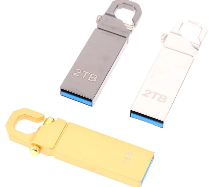 2TB USB Flash Pen Drive 2.0 - Gold - Zoom Image 2